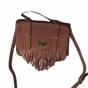 Steve Madden Brown  Boho Fringed Crossbody Bag/Purse